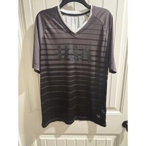 Mitre Elite USA Soccer World Cup Jersey - Gray Black white- Sz Large 2018